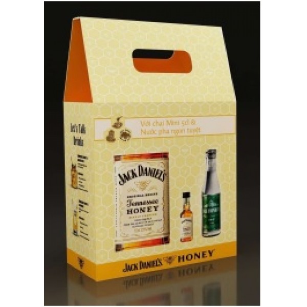 HỘP QUÀ 2: Jack Daniel’s - Honey 700ml & 50ml (35%) với 1 chai pha